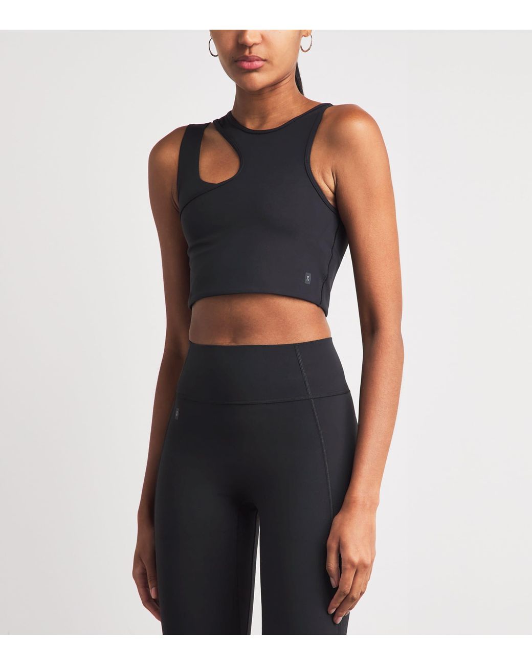 On Shoes Black Studio Asymmetric Crop Top