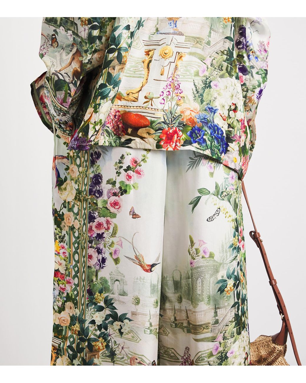 Camilla Green Silk Art For The Empress Wide Trousers
