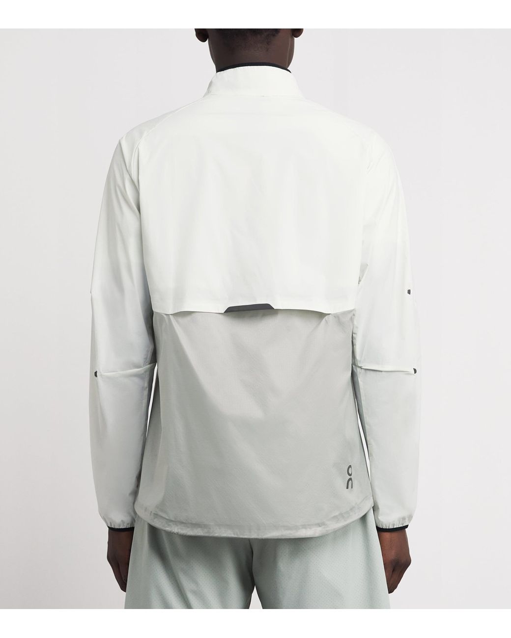 On Shoes Gray Windproof Weather Jacket for men