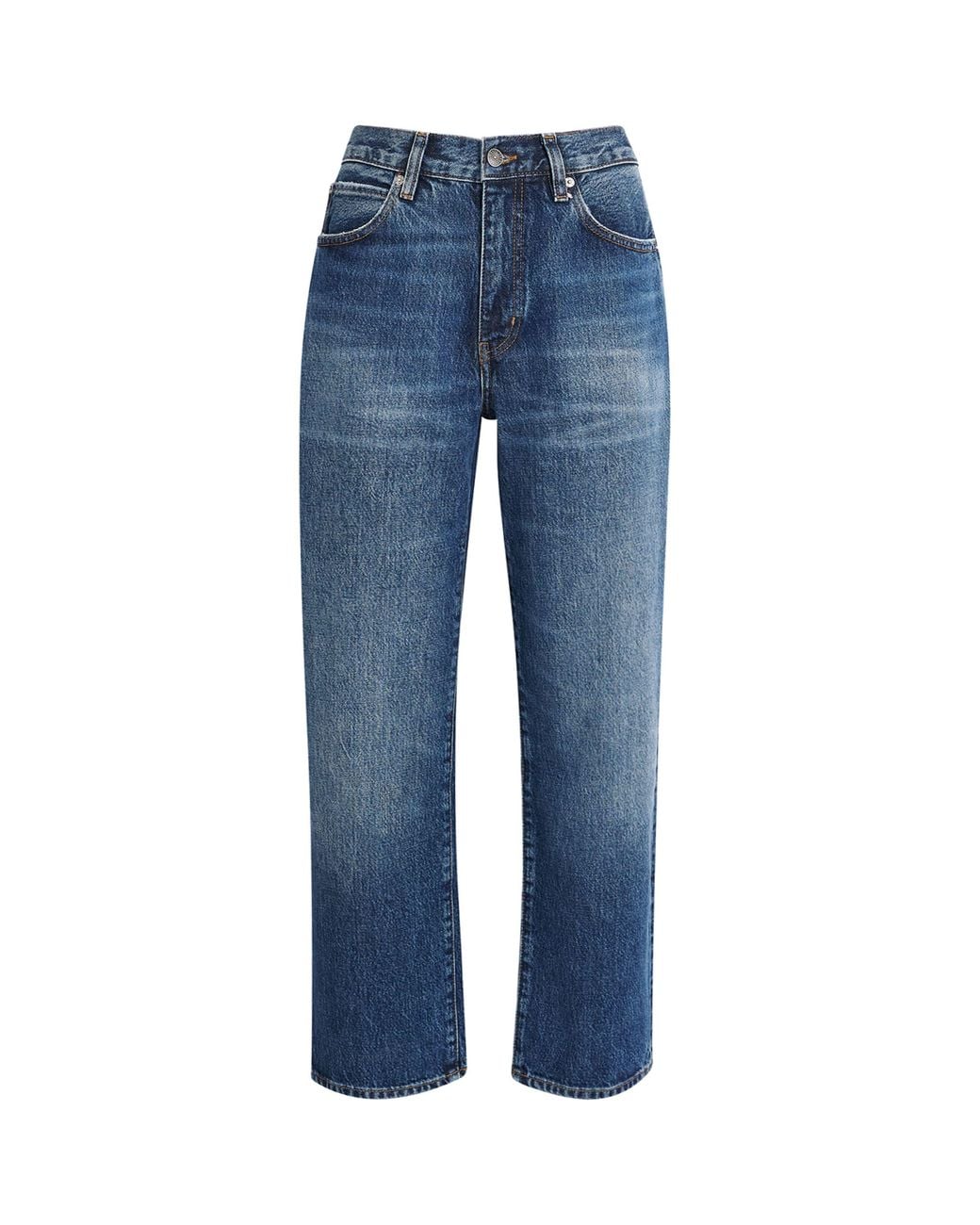 FRAME Blue The Hang Straight Jeans