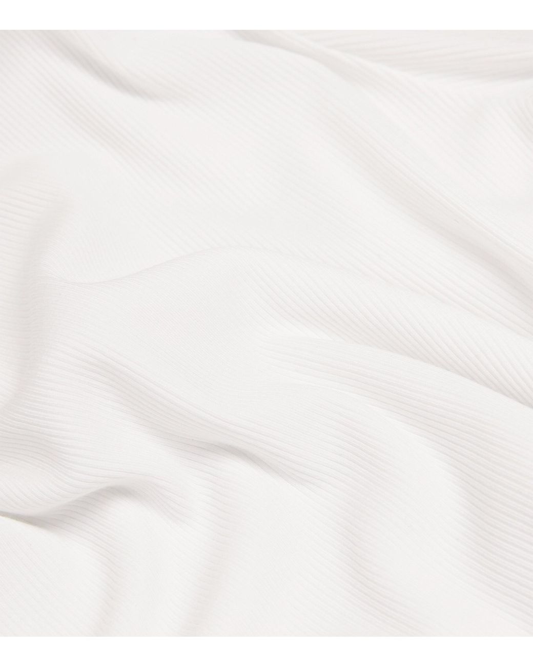 Vince White Ribbed Elbow-Sleeve T-Shirt