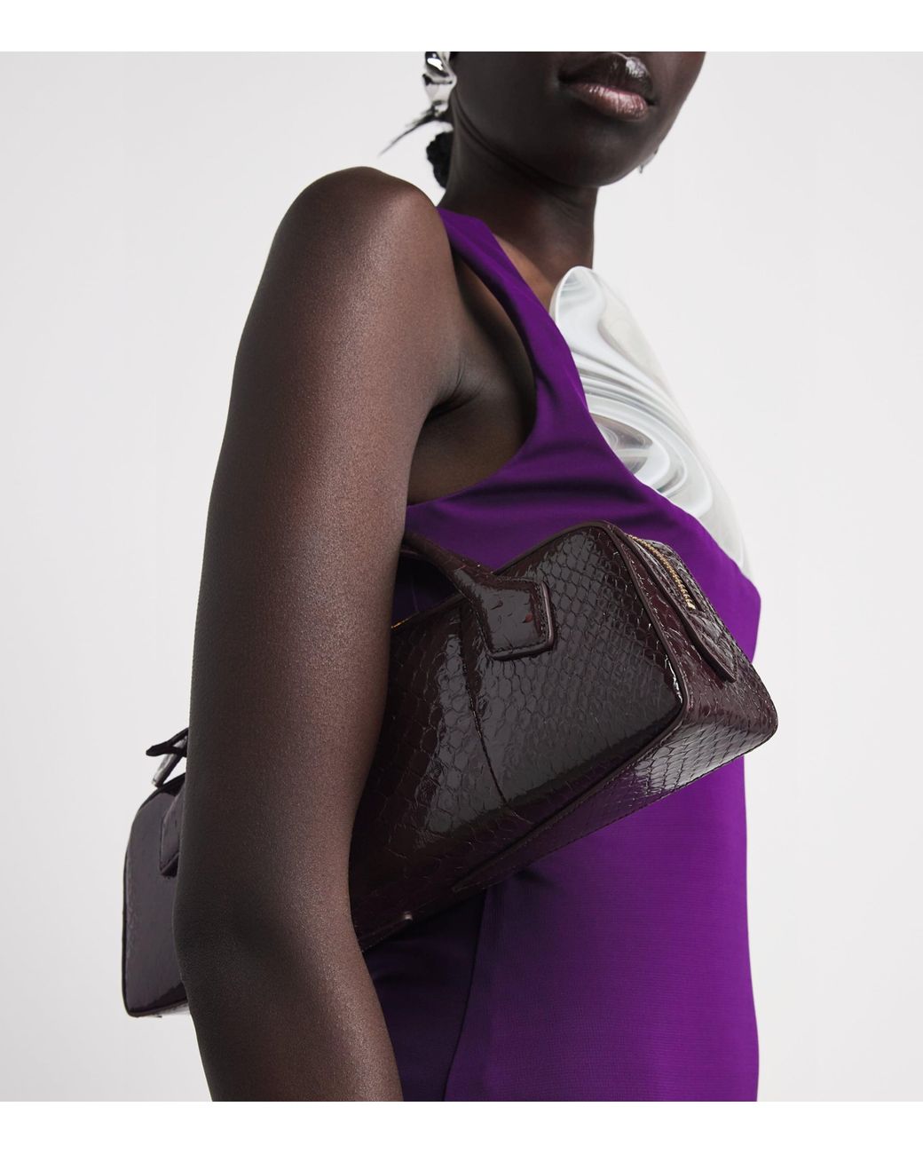 Alaïa Brown Snakeskin Le Teckel Top-Handle Bag