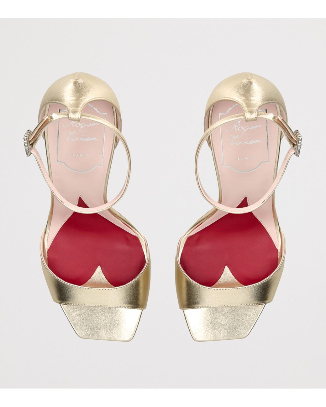 【関税込み】ROGER VIVIER Marlene' sandals ROGER VIVIER Marlene 100 crystal-embellished satin sandals