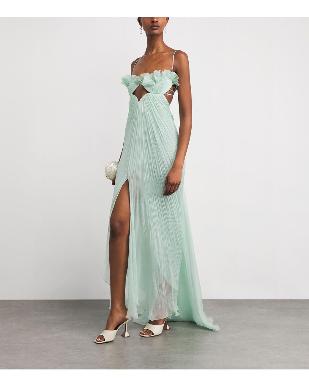 Maria Lucia Hohan Silk Lupita Maxi Dress in Green