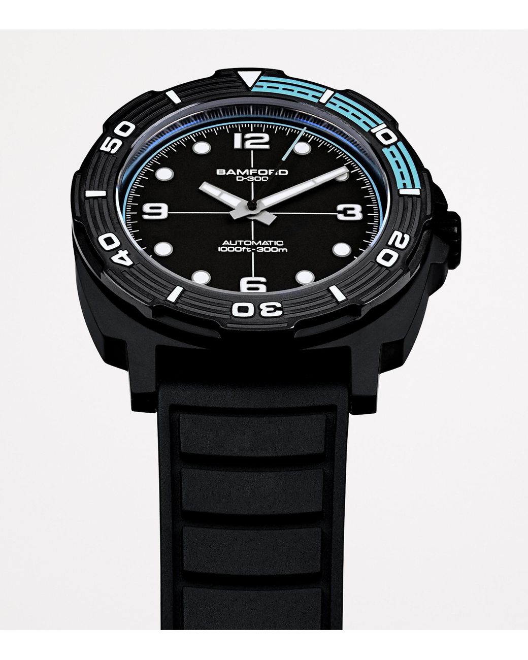BAMFORD LONDON Black Ceramic D-300 Dive Watch for men
