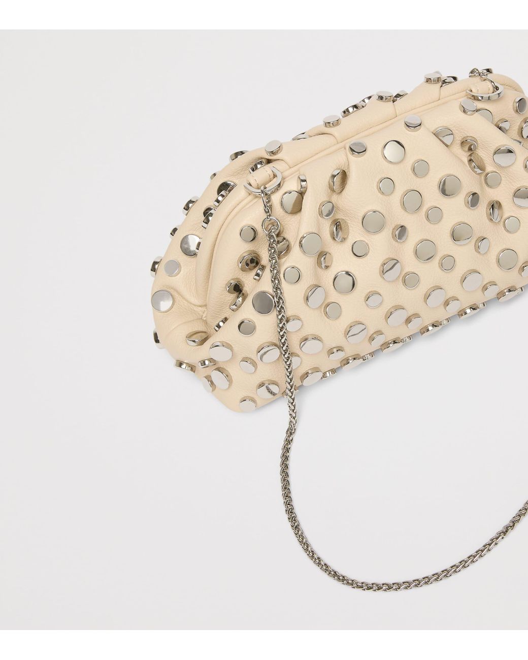 Marella Natural Studded Clutch Bag