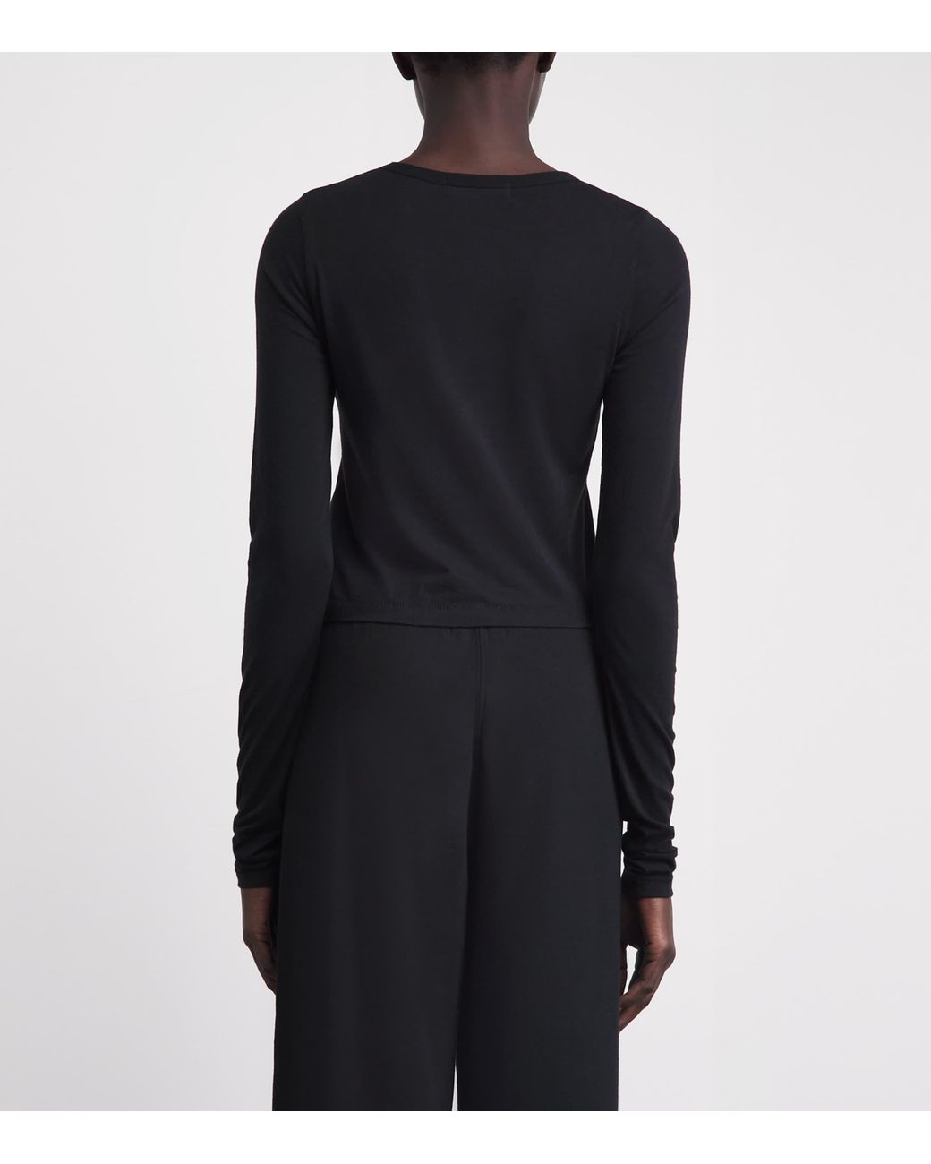ÉTERNE Blue Cotton-Modal Baby Tee