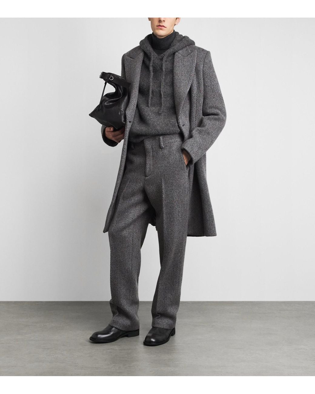 Gabriela Hearst Gray Cashmere-Wool Harold Trousers for men