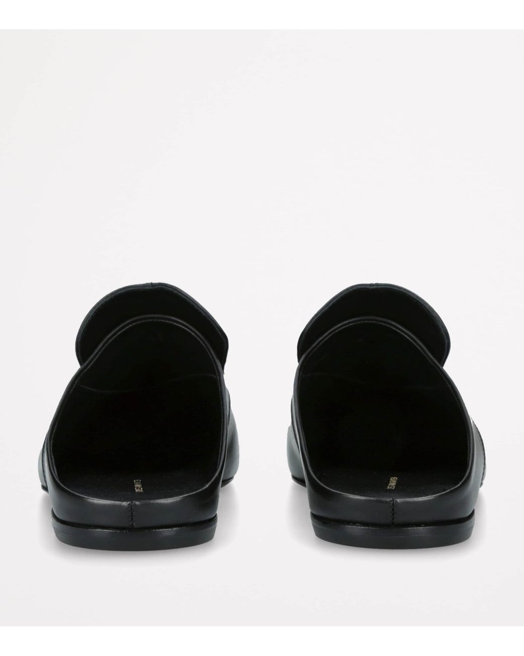 Dries Van Noten Black Leather Square-Toe Mules for men