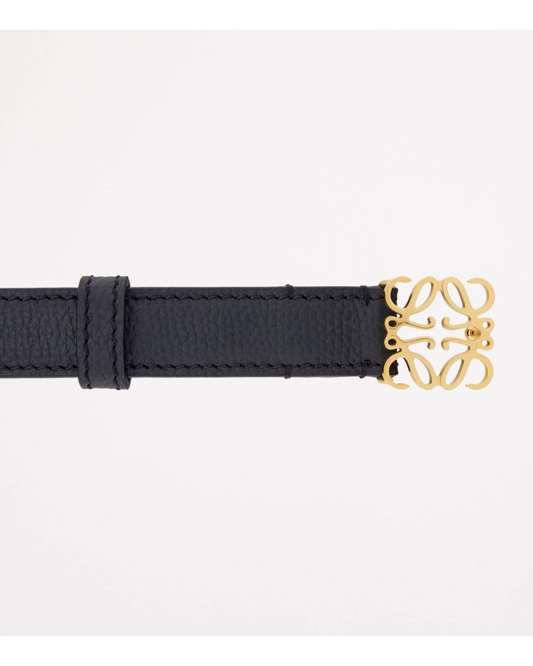 Loewe Black Calfksin Anagram Belt