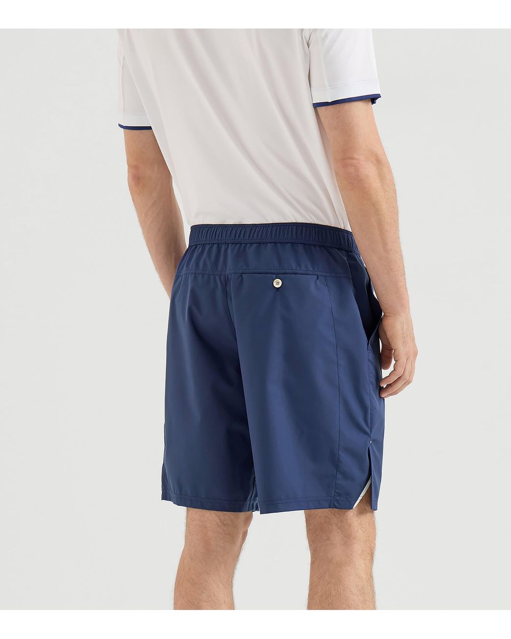 Brunello Cucinelli Blue Technical Bermuda Shorts for men