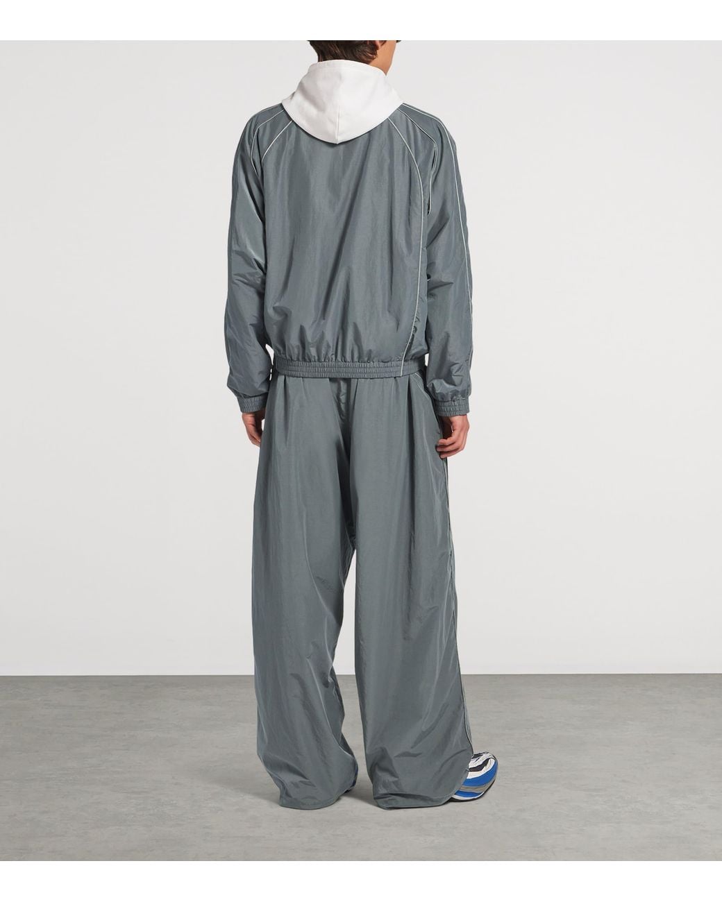 Balenciaga Gray Technical Zip-Up Jacket for men