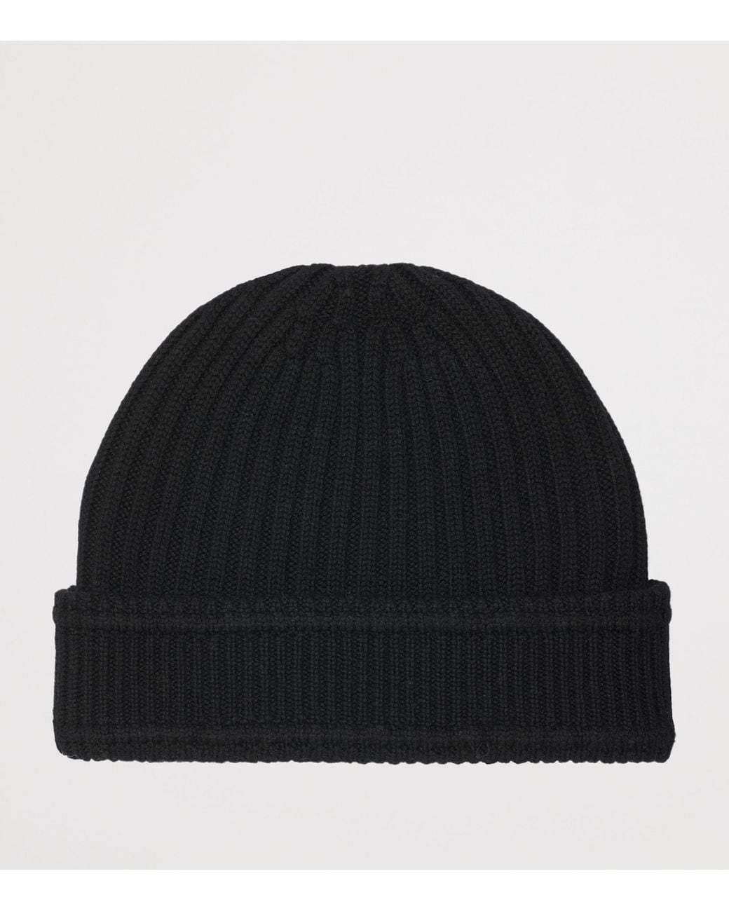 Burberry Black Wool Logo Beanie for men