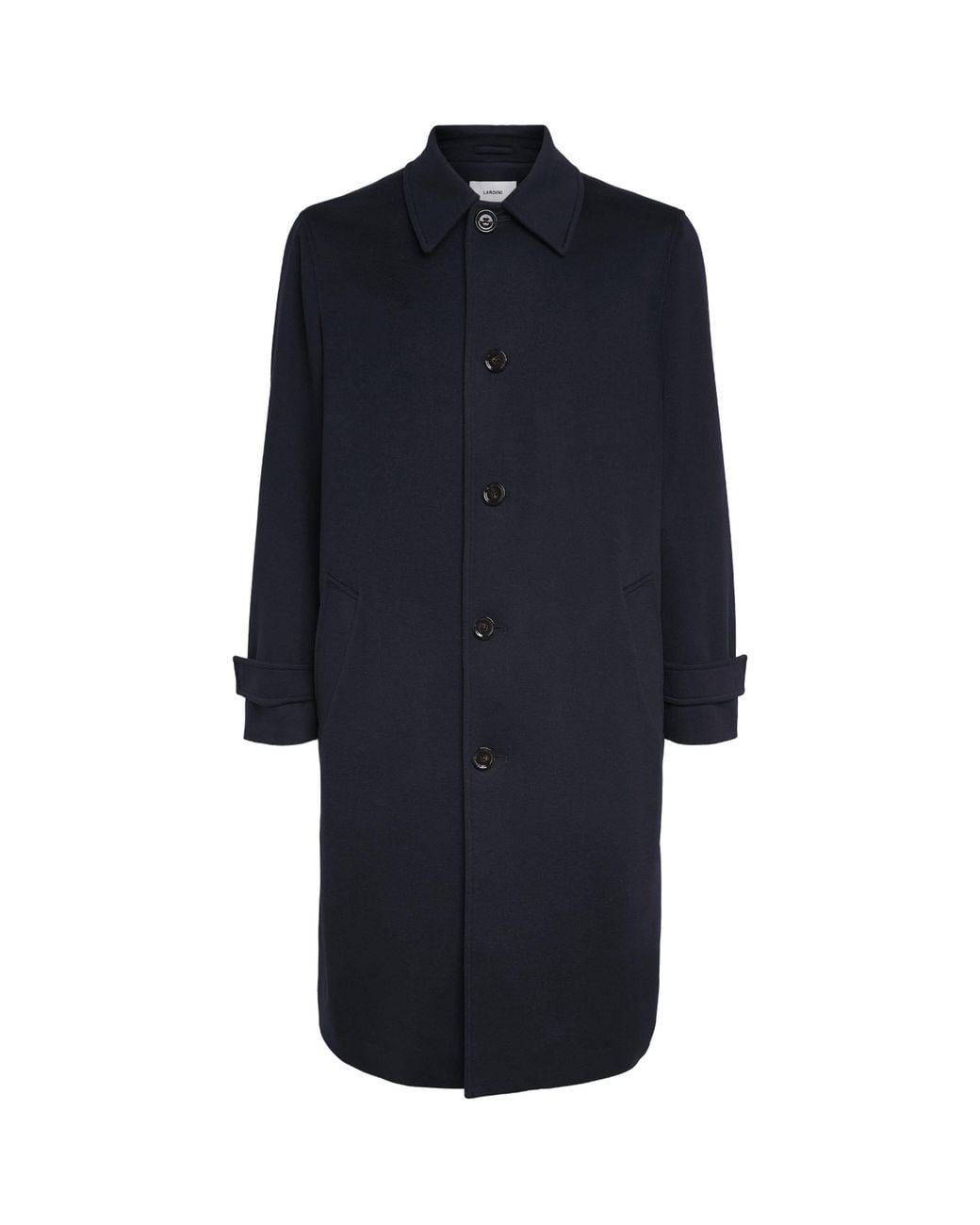 Lardini Blue Cashmere Belted Overcoat for men