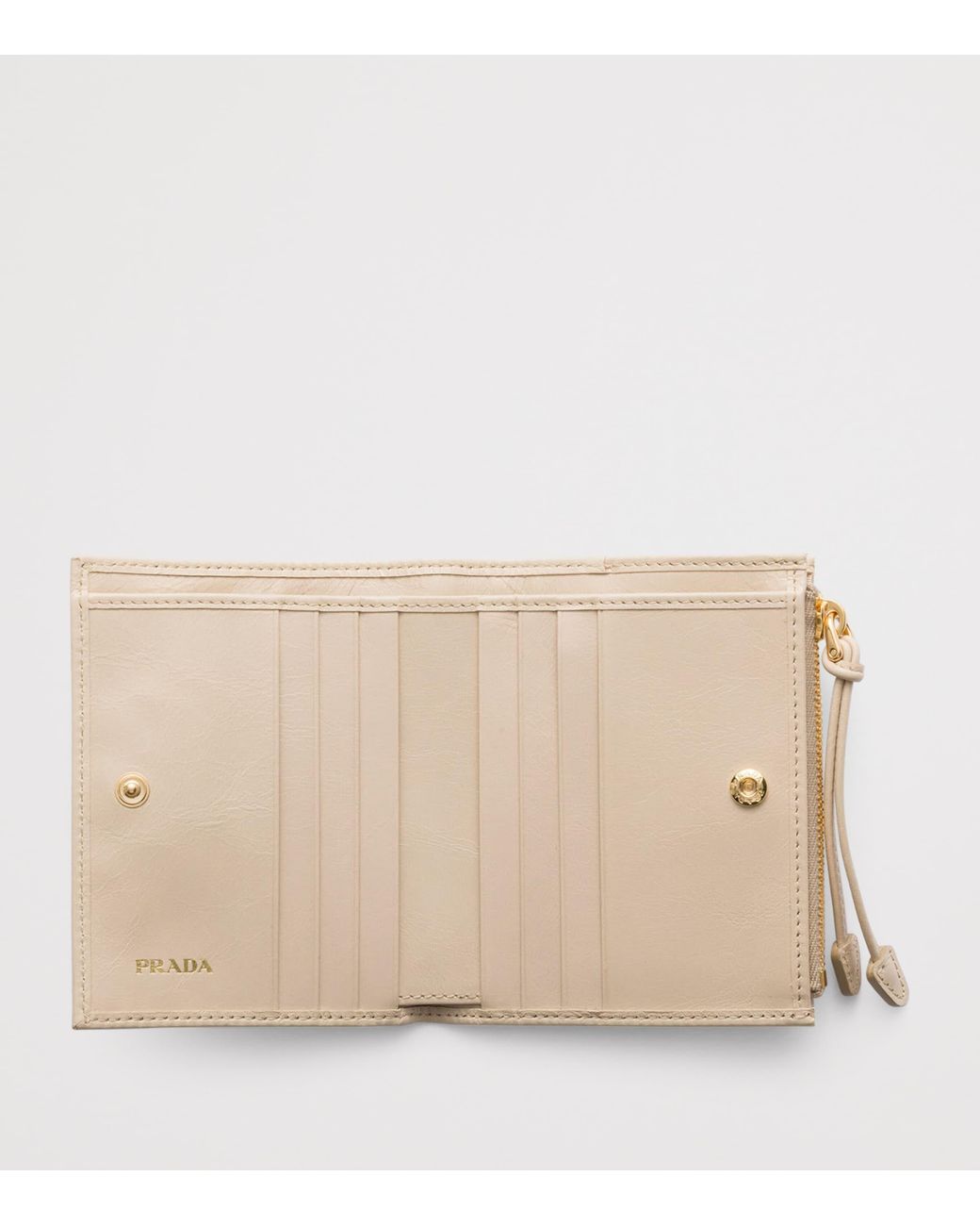 Prada Natural Small Leather Wallet