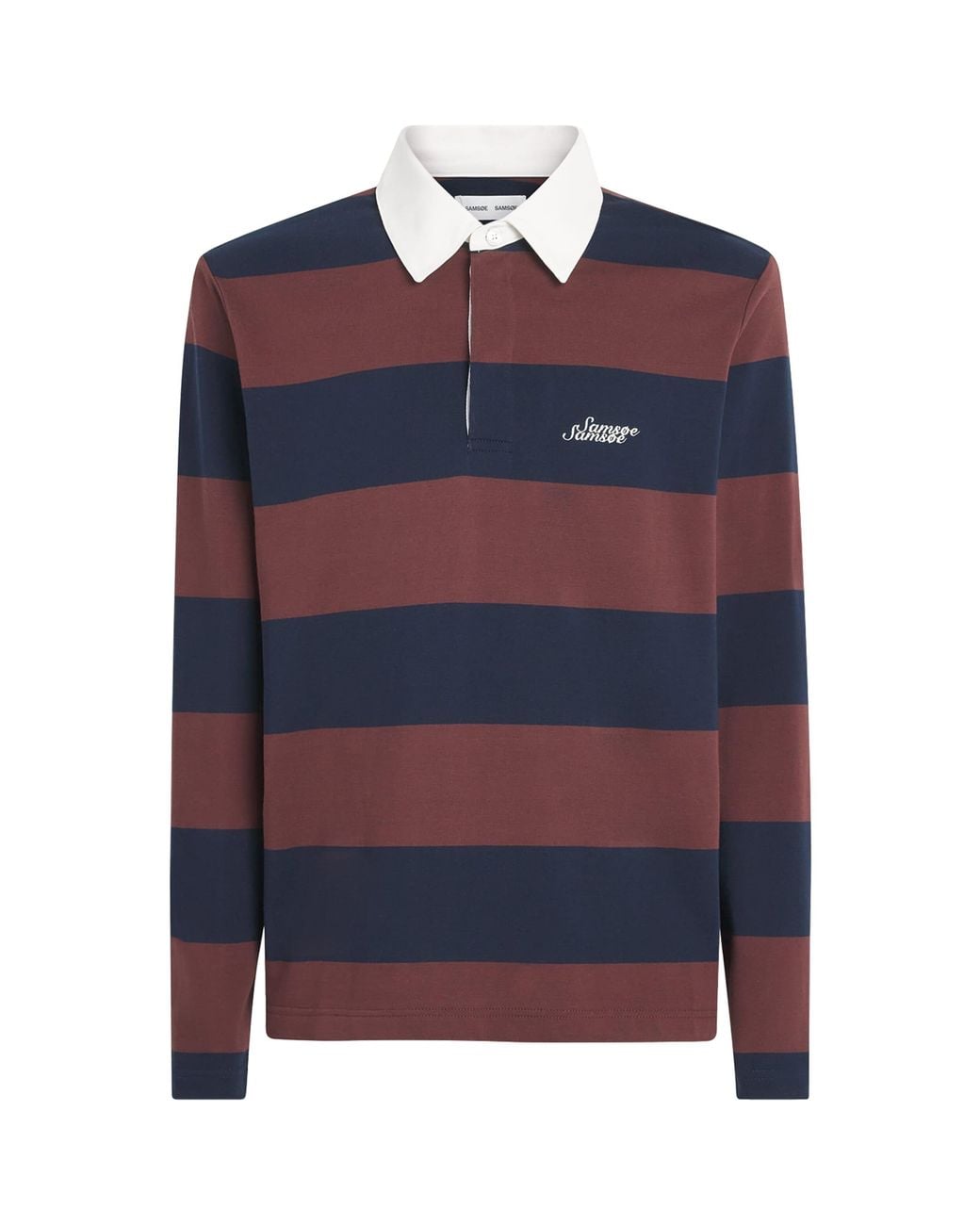 Samsøe & Samsøe Blue Stripe Sakevin Rugby Sweatshirt for men