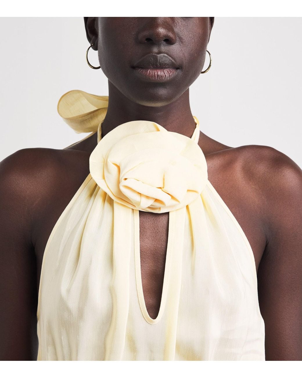 Sandro White Linen-Blend Tiered Maxi Dress