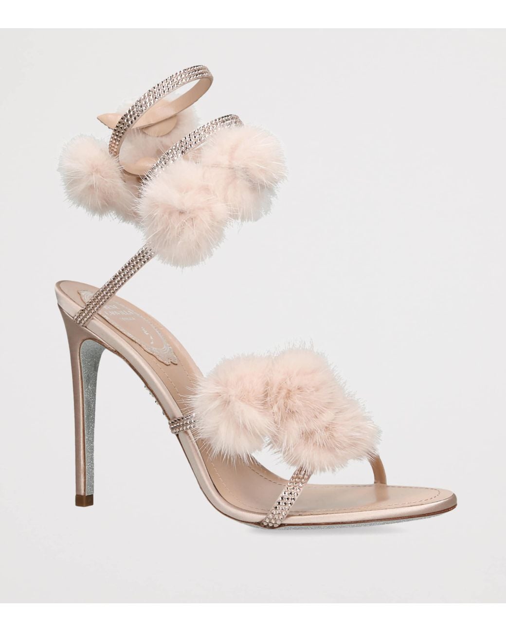 Rene Caovilla White Embellished Cleo Sandals 105