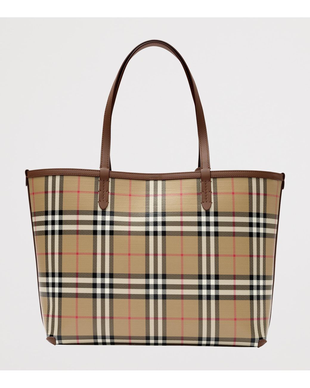 Burberry Black Small Check Tote Bag