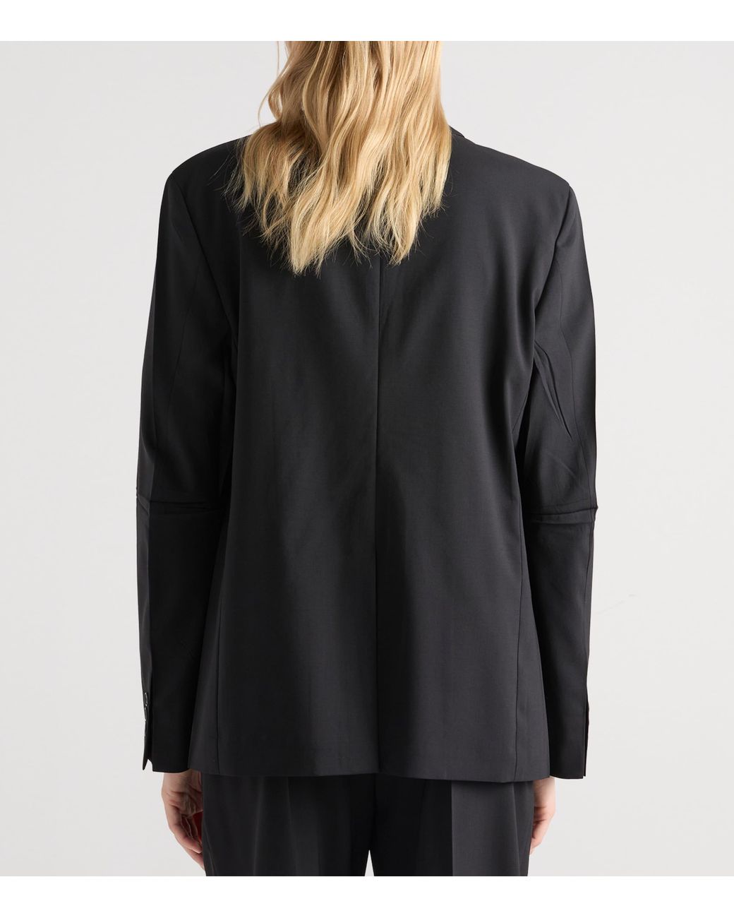 Prada Black Single-Breasted Tailored Blazer