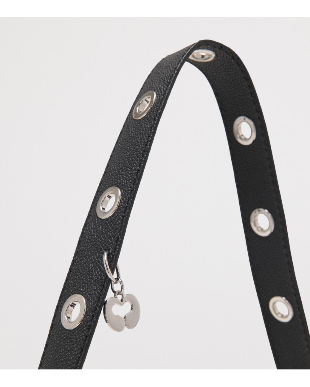 Maje Black Grained Leather Miss M Shoulder Bag