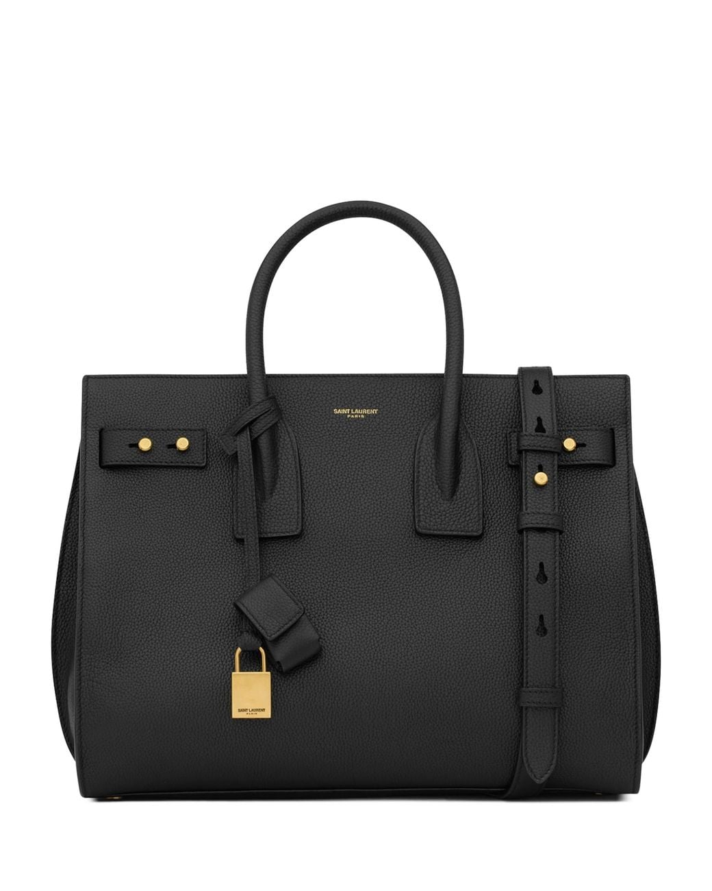 Saint Laurent Black Small Sac De Jour Tote Bag