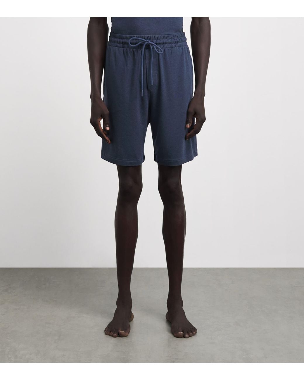 Zimmerli of Switzerland Blue Soft Lounge Pyjama Shorts for men