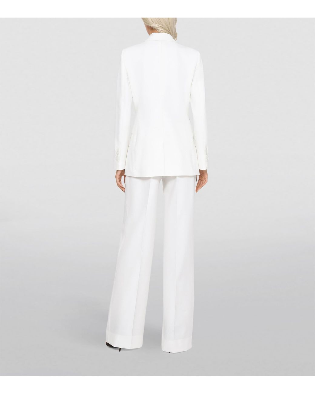 Dolce & Gabbana White Single-Breasted Blazer