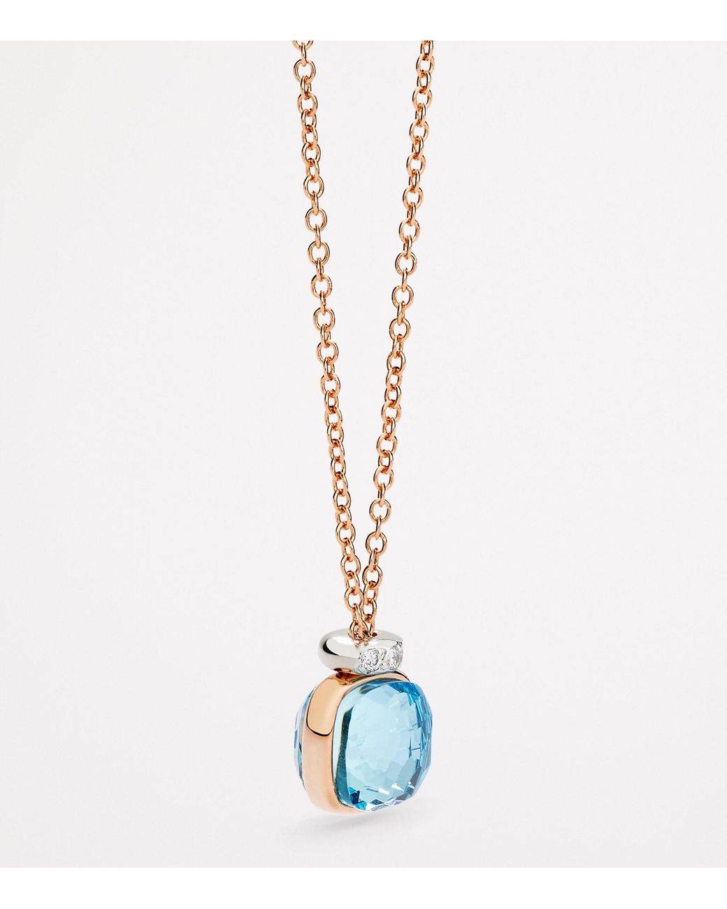 Pomellato Metallic Mixed, Topaz And Diamond Nudo Necklace