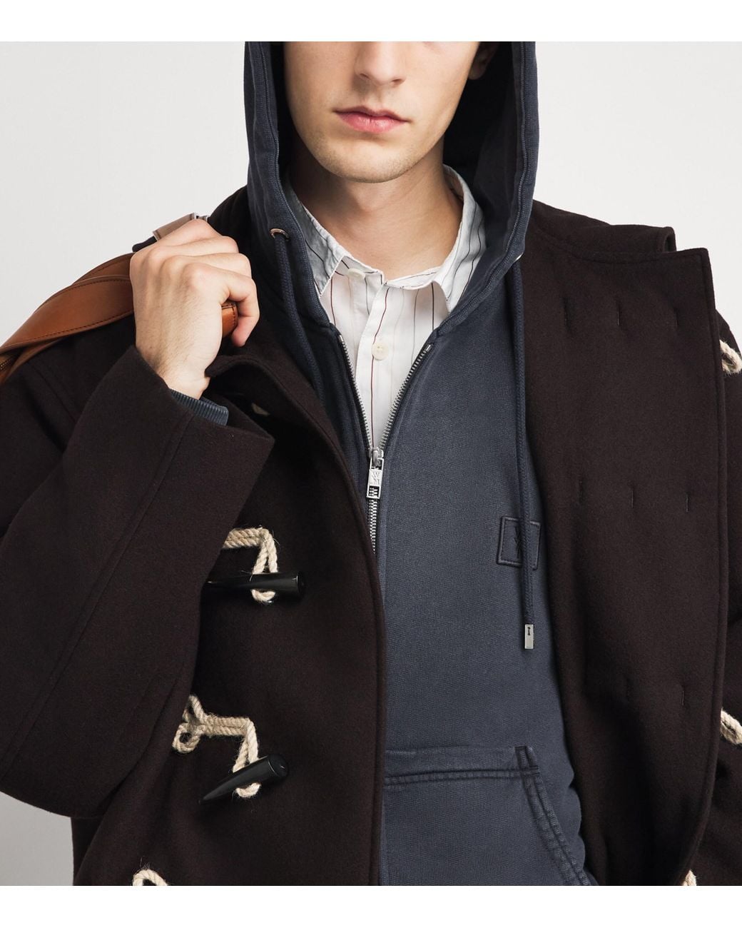 Wooyoungmi Blue Garment-Dyed Hoodie for men