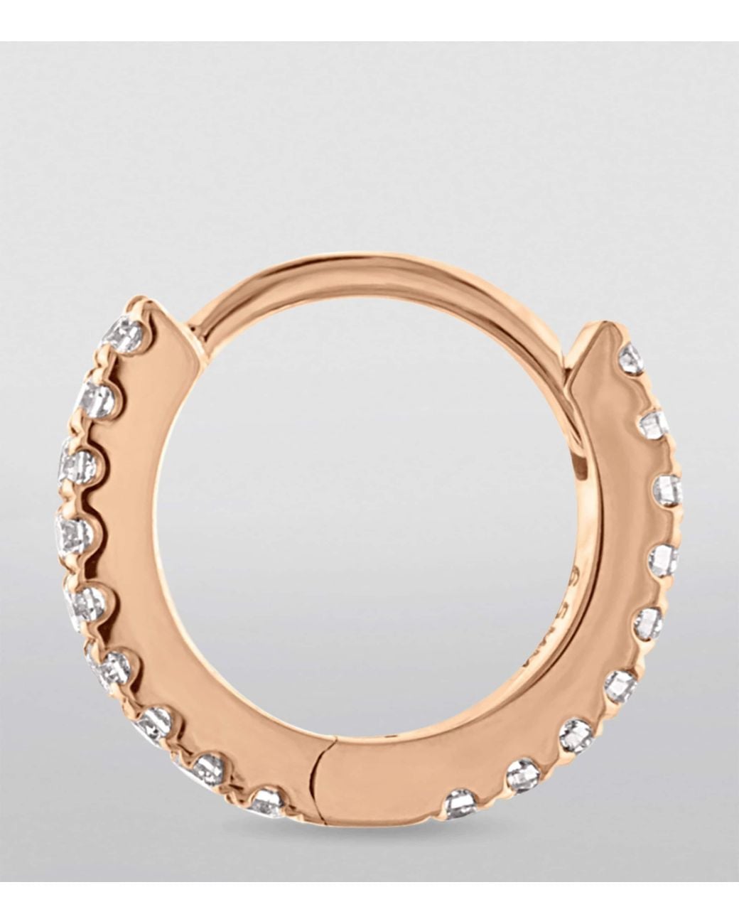 Maria Tash Metallic 6.5mm Rose Gold And Diamond Eternity Ring