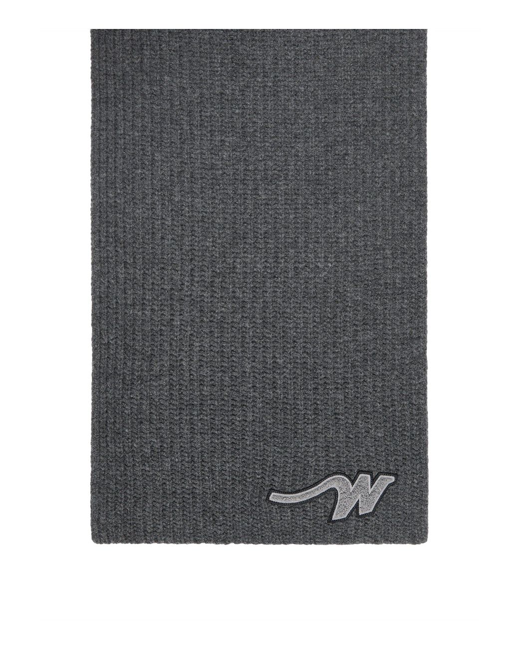 Weekend by Maxmara Gray Virgin Wool Initial Scarf