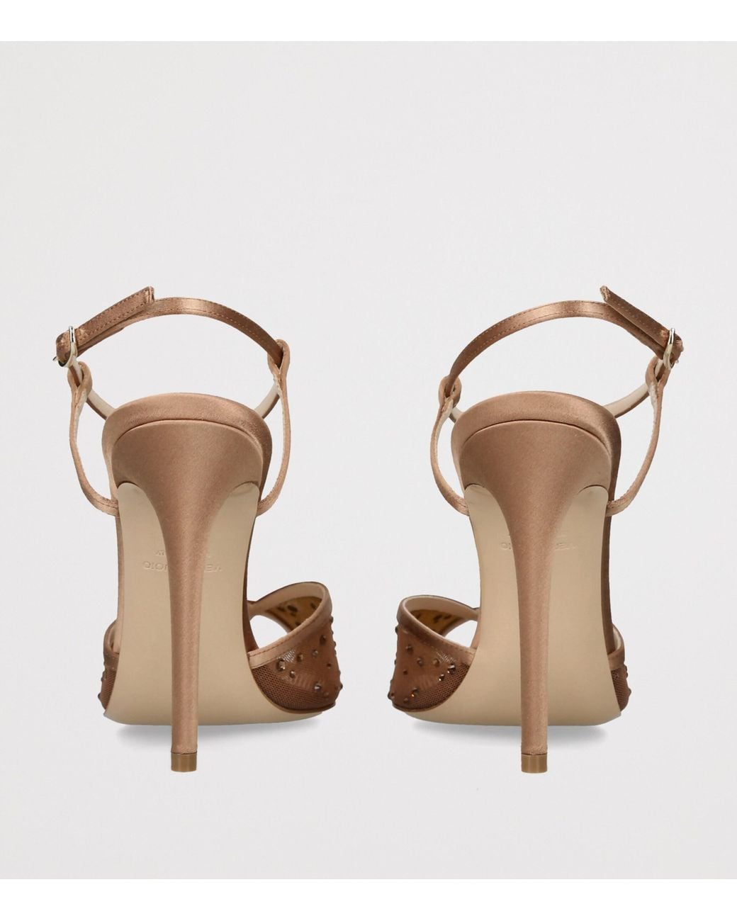 Andrea Wazen Brown Mesh Katy Glitz Pumps 105