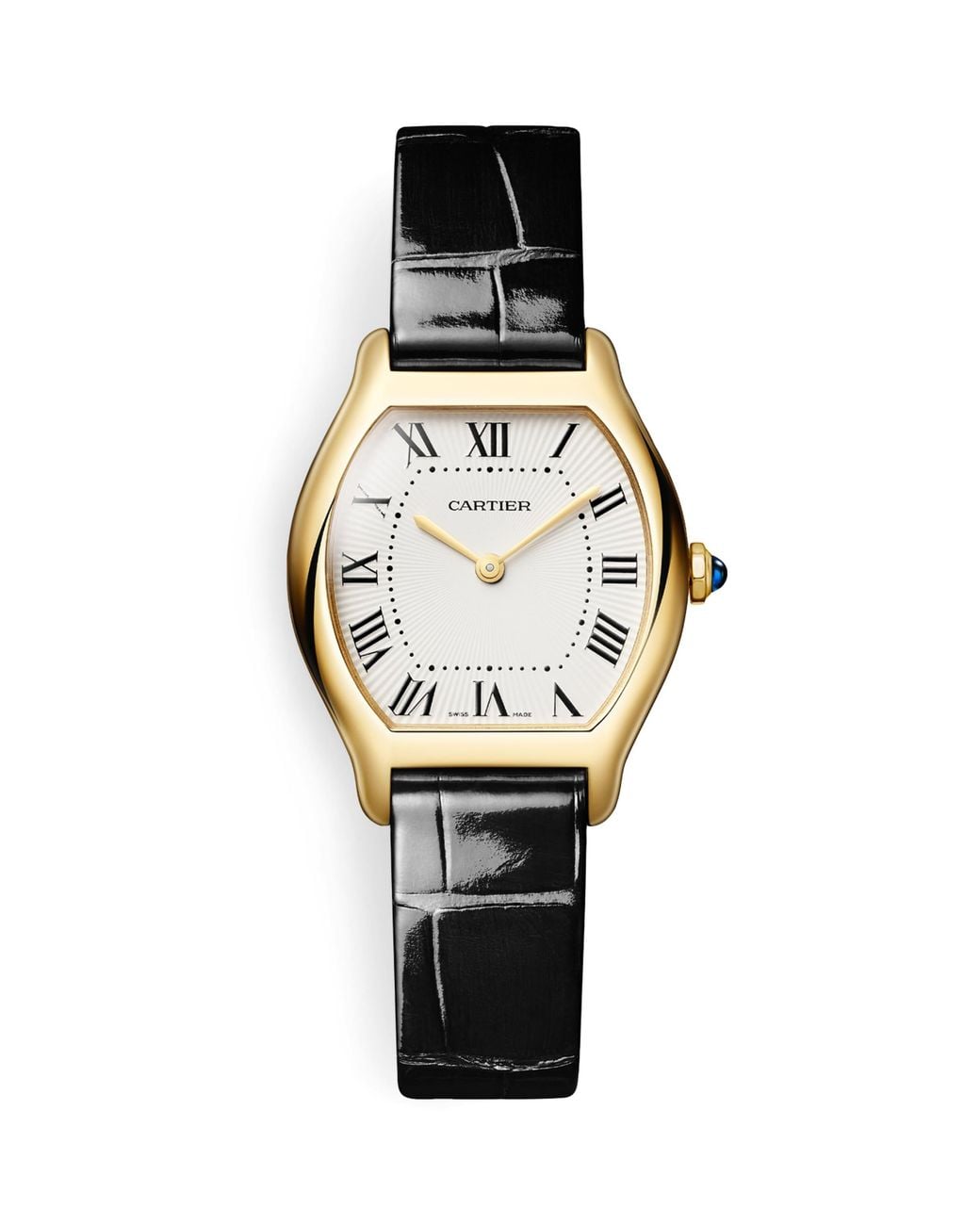 Cartier Metallic And Diamond Tortue Watch