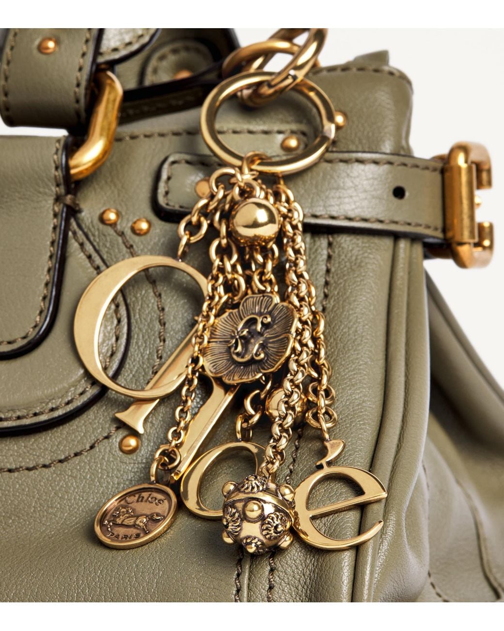 Chloé Metallic Symbols Logo Keyring