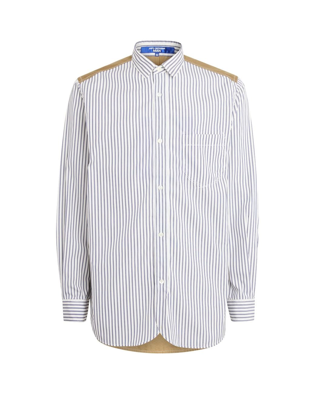 Junya Watanabe White Cotton Stripe Shirt for men
