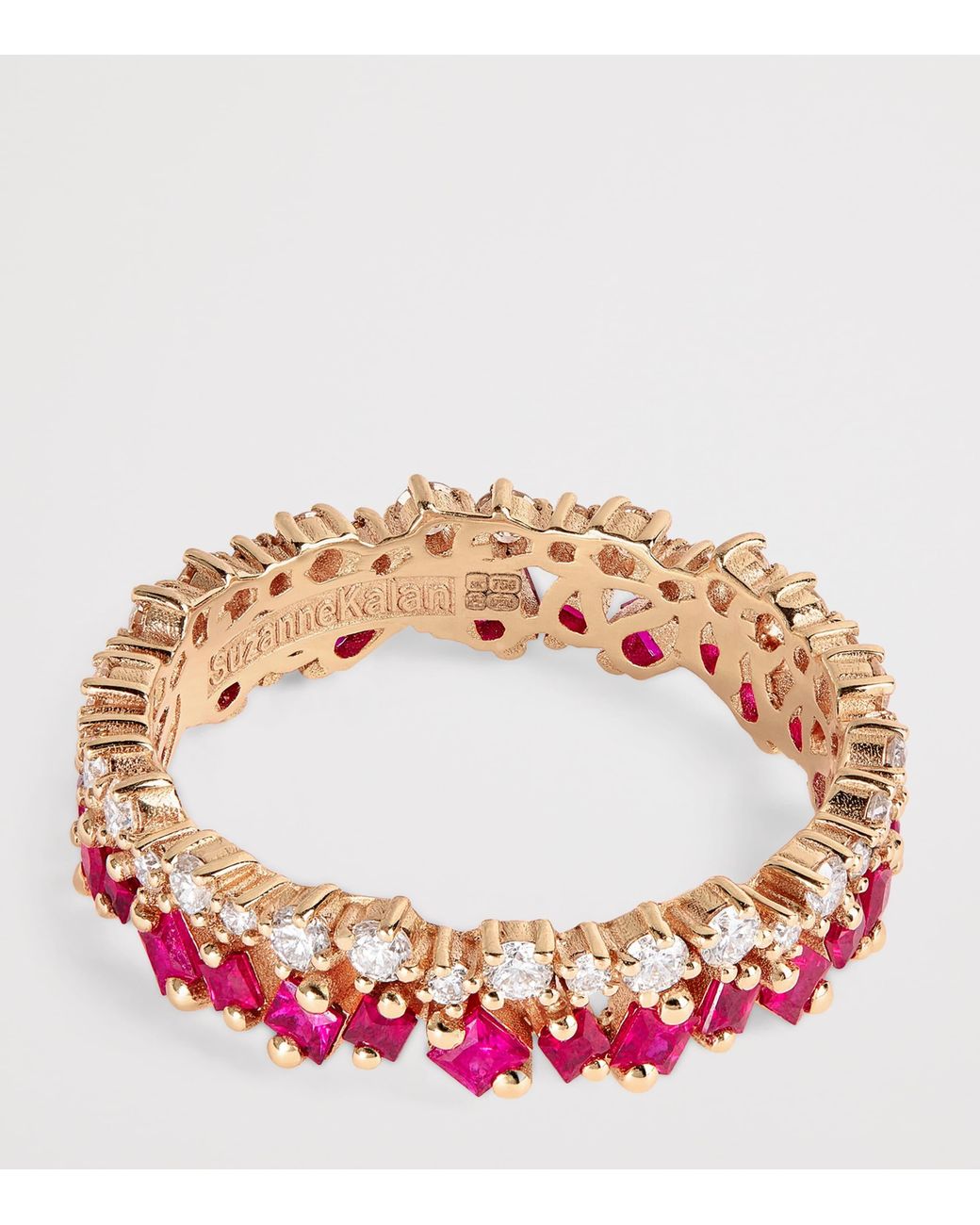 Suzanne Kalan Red Diamond And Ruby Princess Eternity Ring