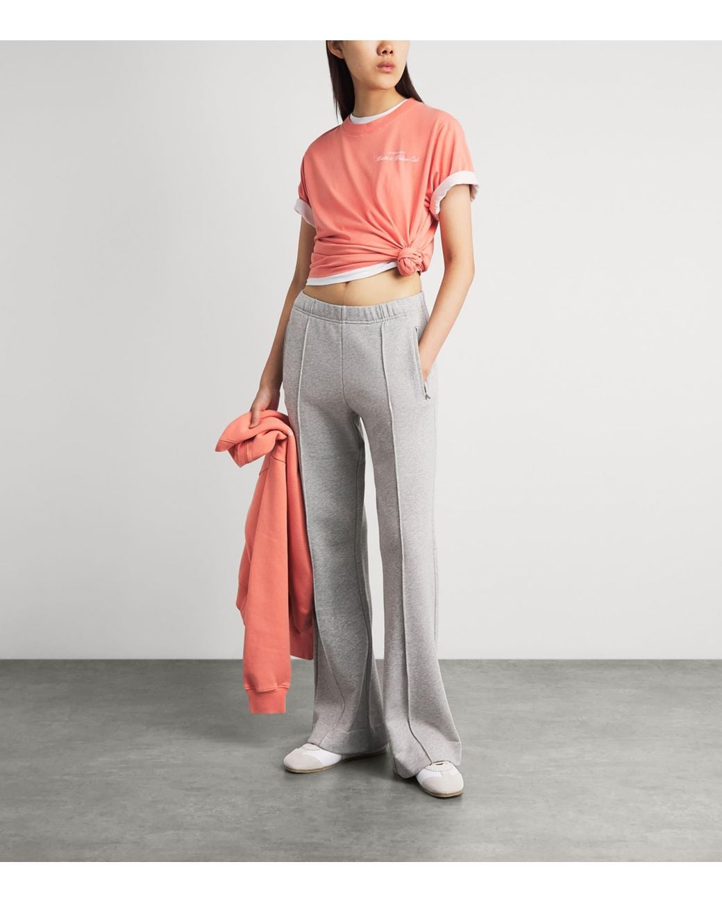Sporty & Rich Pink Cotton Graphic T-Shirt