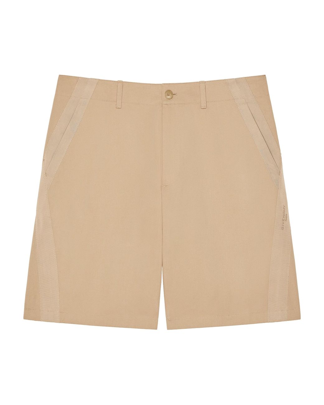 Givenchy Natural Cotton Grosgrain-Trim Shorts for men