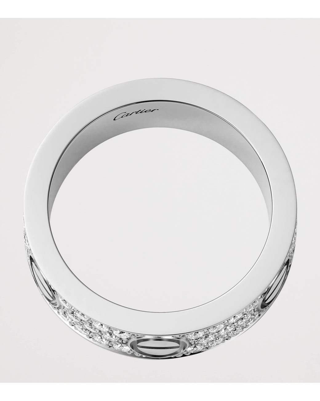 Cartier Metallic And Diamond Pavé Love Ring