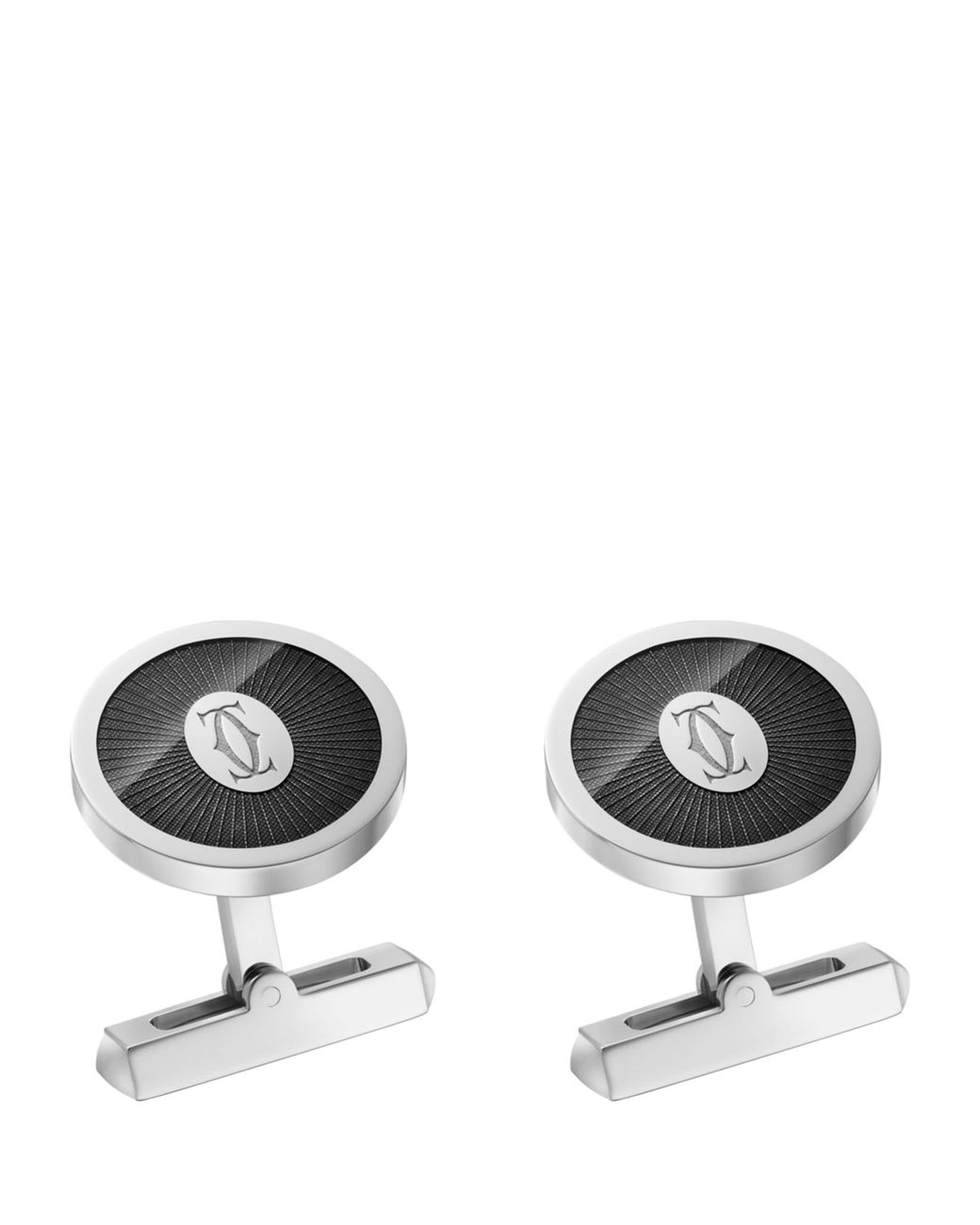 Cartier Metallic Sterling Double C De Cufflinks for men
