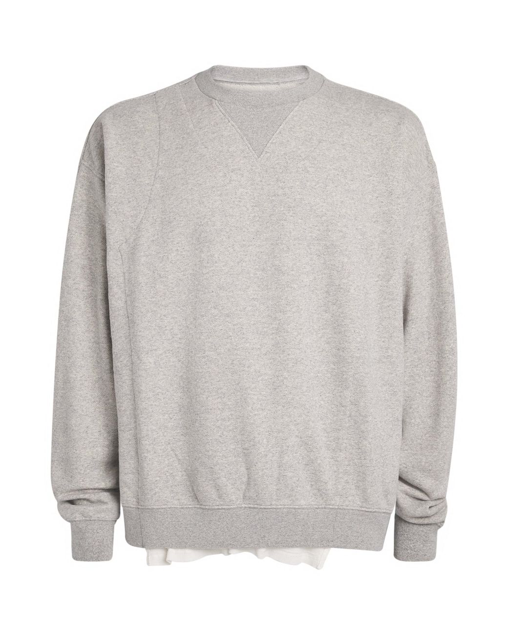 Maison Margiela Gray Cotton Double-Layered Sweatshirt for men