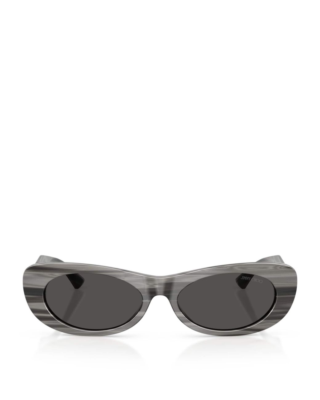 Jimmy Choo Gray Oval Logo Sunglasses