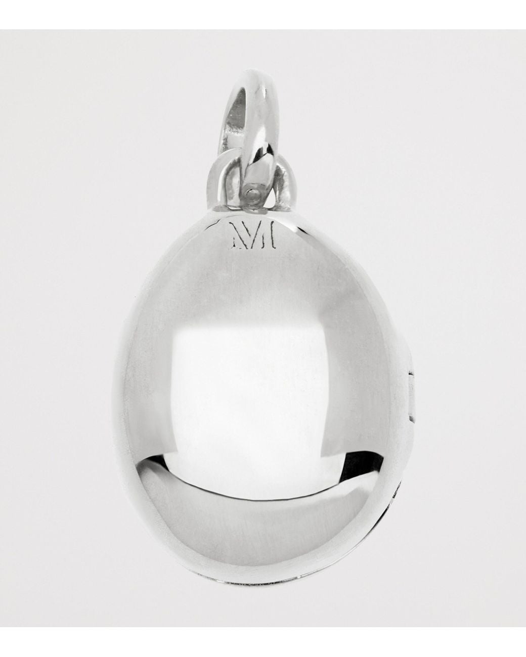 Monica Vinader Red Sterling And Onyx January Birthstone Locket