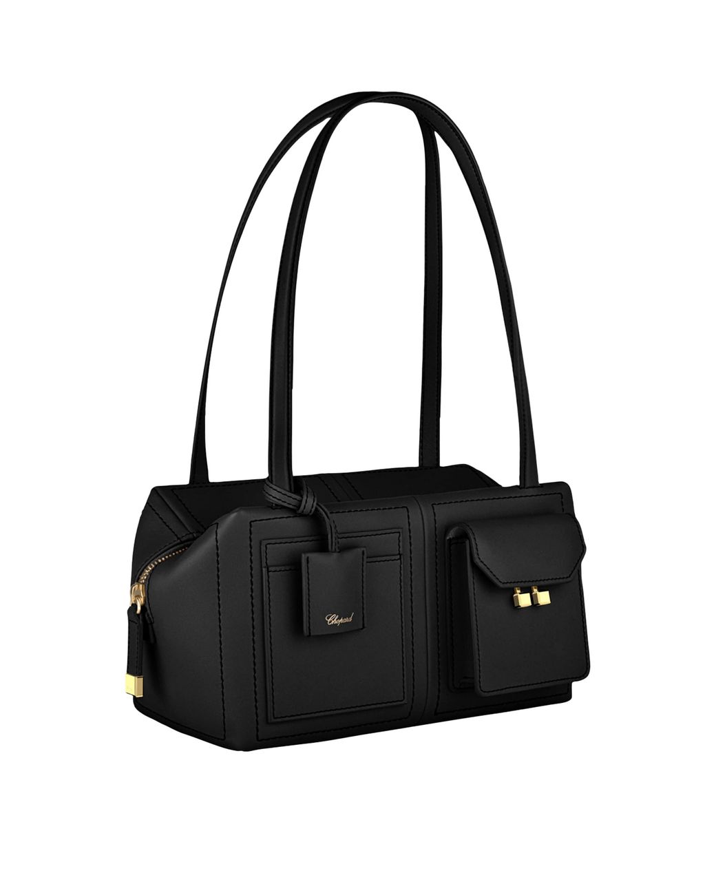 Chopard Black Leather Ice Cube Shoulder Bag