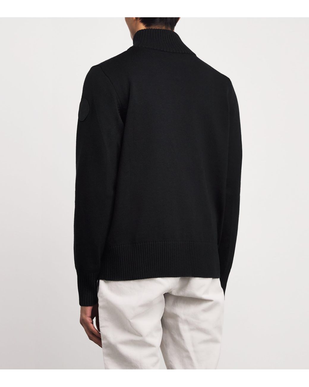 Canada Goose Black Rosseau Quarter-Zip Sweater for men