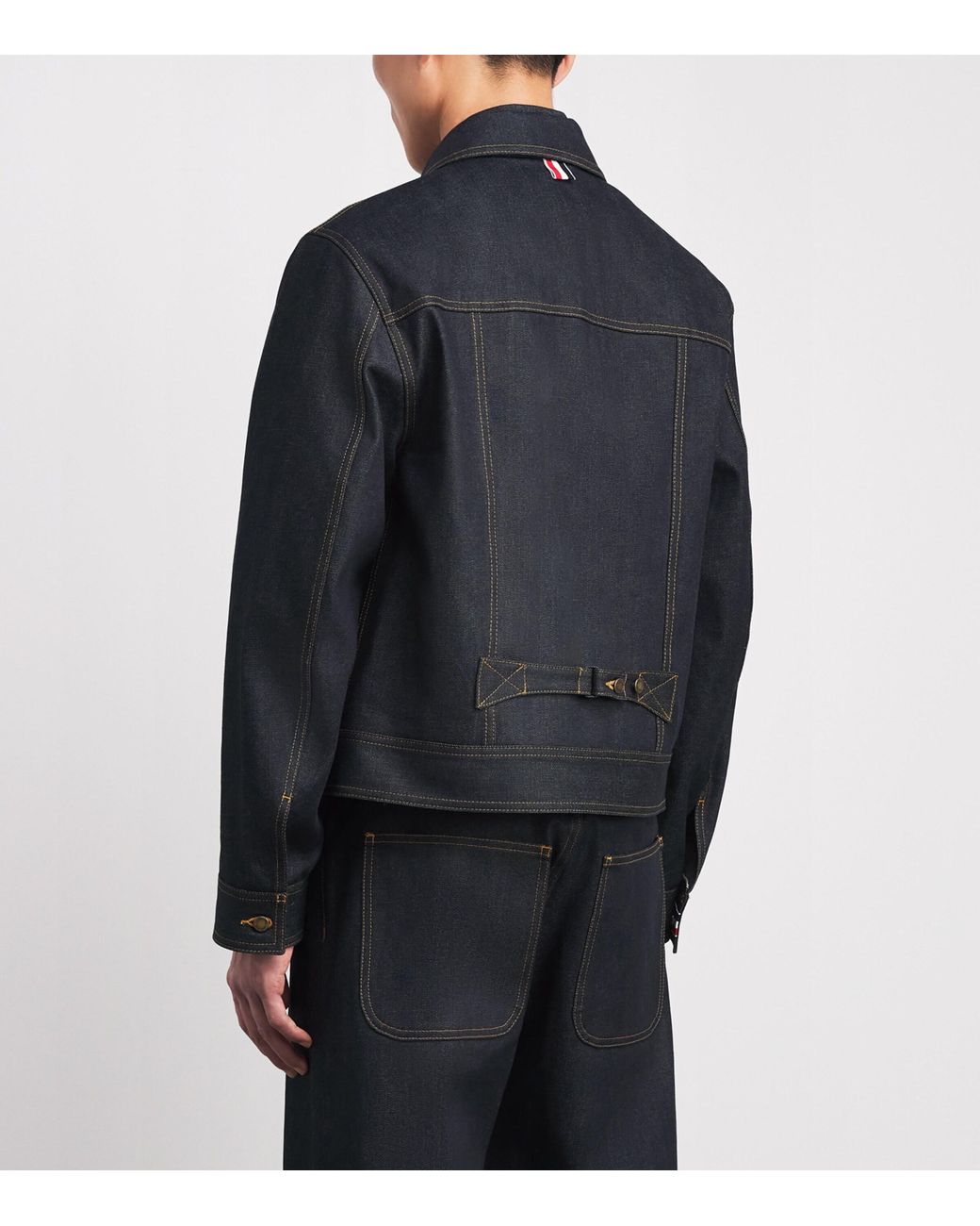 Thom Browne Blue Selvedge Denim Jacket for men