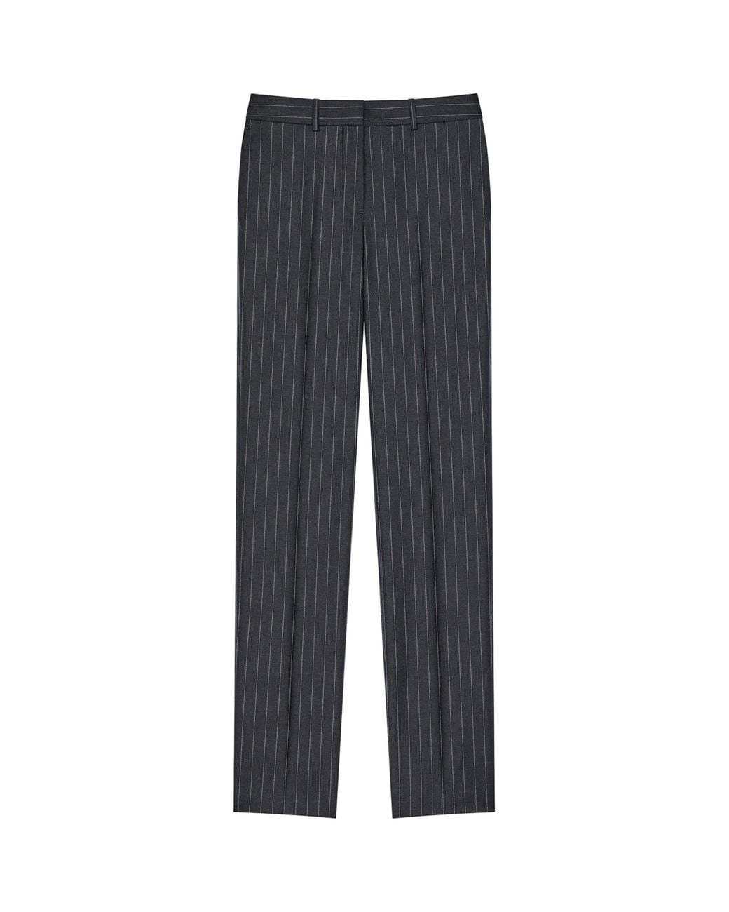 Givenchy Gray Wool Stripe Straight Trousers