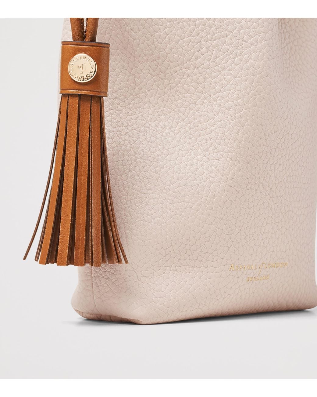 Aspinal Pink Leather Soho Cross-Body Pouch