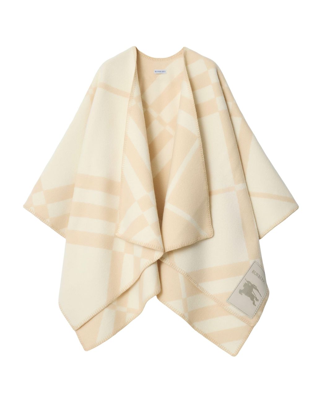 Burberry Natural Check Wool Cashmere Cape